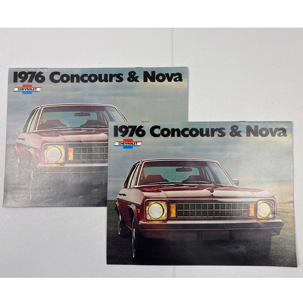 1976 Chevrolet Concours & Nova Original Dealer Showroom Sales Brochure Set of 2